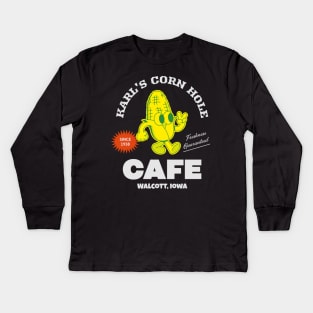 Karl's Corn Hole Cafe Kids Long Sleeve T-Shirt